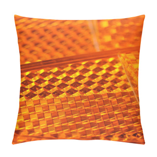 Personality  Orange Retroreflectors Macro Pillow Covers