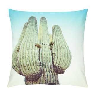 Personality  Desert Saguaro With Fluffy Cloud Sunset Pillow Covers
