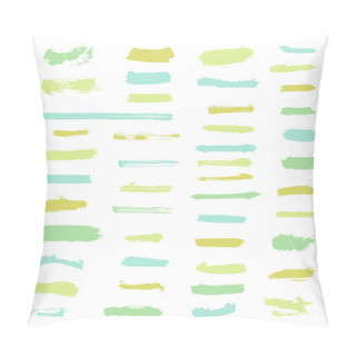 Personality  Set Of Grunge Brush Stroke. Pillow Covers