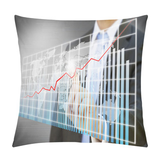 Personality  Businessman Creating Digital Charts Pillow Covers