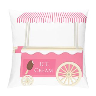 Personality  Ice Cream Pink Cart Pillow Covers