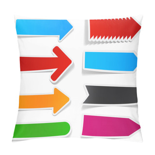 Personality  Color Arrows Sticker Set. Pillow Covers