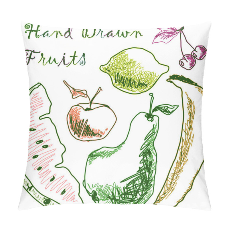 Personality  Hand drawn fruits pillow covers