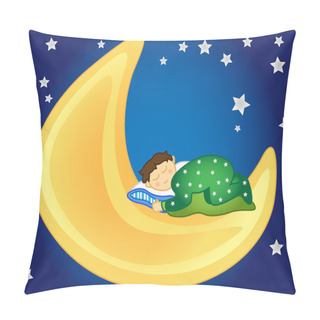 Personality  Baby Boy Sleeping On The Moon Pillow Covers