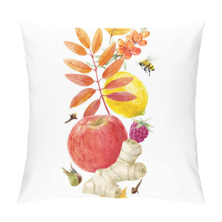 Personality  Watercolor Autumn Floral Vector Pattern Pillow Covers