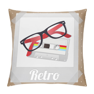 Personality  Retro Hipster Items, Vector Design Pillow Covers