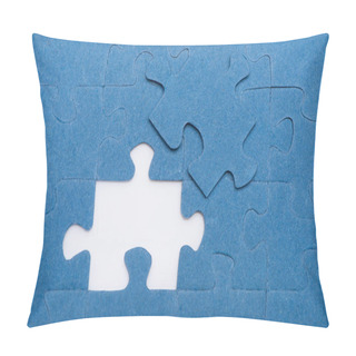 Personality  Top View Of One Puzzle Missing, Business Concept Pillow Covers