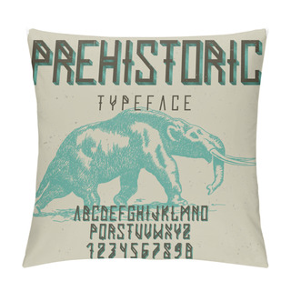 Personality  Prehistoric Runes Typeface Poster Pillow Covers