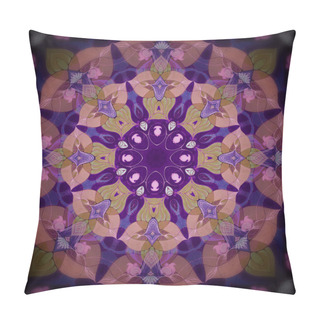Personality  Mandala Purple Eight-pointed Flower Pillow Covers