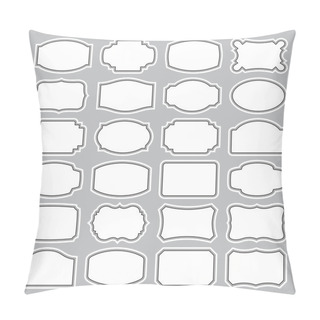 Personality  24 Blank Labels Set (vector) Pillow Covers