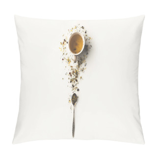 Personality  Herbal Tea In Cup Pillow Covers
