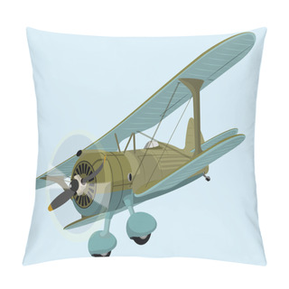 Personality  The Old Plane Biplane Pillow Covers
