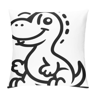 Personality  Dino - Minimalist And Simple Silhouette - Vector Illustration Pillow Covers