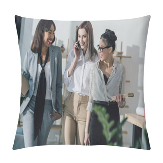 Personality  Young Businesswomen In Office  Pillow Covers
