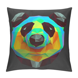 Personality  Low Poly Illustration Of Panda Pillow Covers