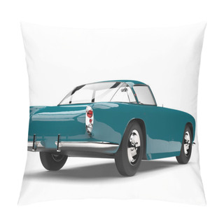 Personality  Dark Cyan Vintage Muscle Car - Rear View Pillow Covers