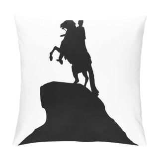 Personality  Horse Monument On White Background Pillow Covers