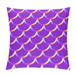 Personality  Traditional Japanese Seamless Pattern, Color Fish Squama, Mermaid Scales, Mermaid Pattern. Stock Vector Pillow Covers