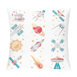 Personality  Space Icons Vector Set Pillow Covers
