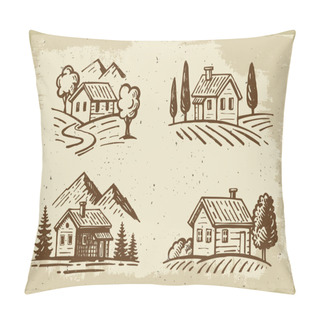 Personality  Vector Summer Cottage Pillow Covers