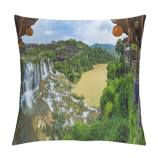Personality  Furong Ancient Village And Waterfall - Hunan China - Travel Background Pillow Covers