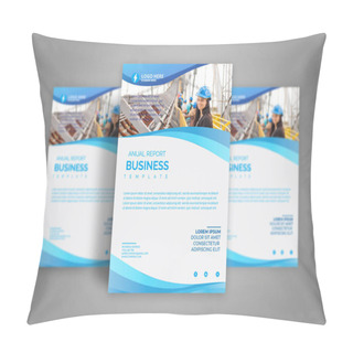 Personality  Modern Creative Abstract Flyer Design Template With Light Color Shape Pillow Covers