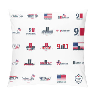 Personality  Patriot Day Emblems Or Logo. September 11. We Will Never Forget. Pillow Covers