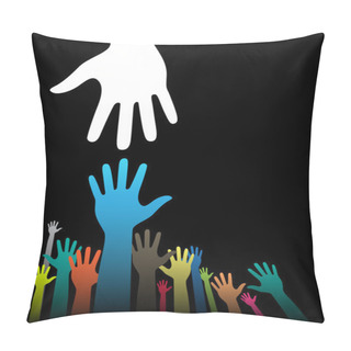 Personality  Helping Hands Pillow Covers