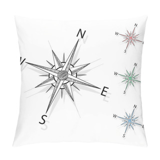Personality  Vector Compass Pillow Covers