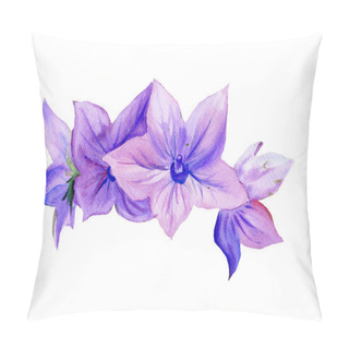 Personality  Watercolor Painting Campanula, Flowers Pillow Covers