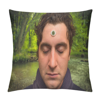Personality  Man Third Eye Pillow Covers