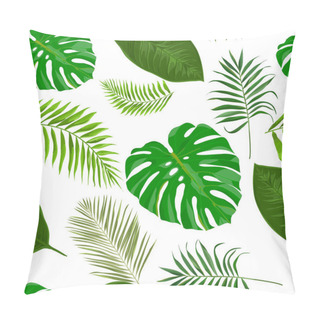 Personality   Seamless Pattern With Tropical Exotic Leaves Pillow Covers
