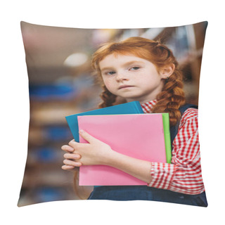 Personality  Redhead Schoolgirl In Library Pillow Covers