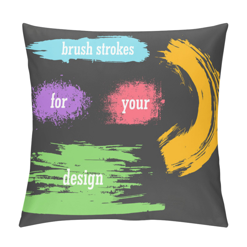 Personality  Colorful vector watercolor brush strokes pillow covers