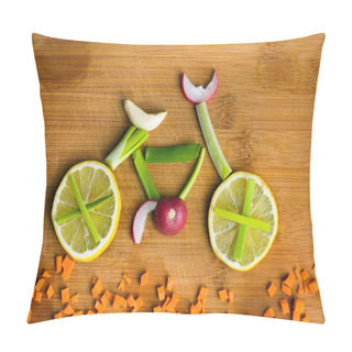Personality  Healthy Lifestyle Concept - Vegetable Bike Pillow Covers