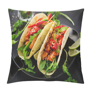 Personality  Mexican Tacos With Chicken Fillet Pillow Covers