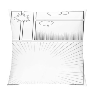 Personality  Black White Comic Book Background Pillow Covers