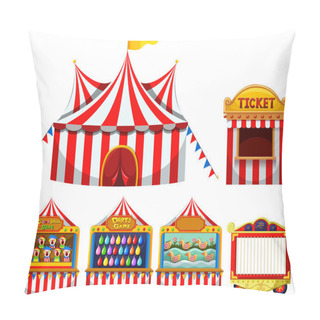 Personality  Circus Tent And Game Boothes Pillow Covers