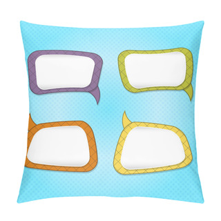 Personality  Set Of Colorful Speech Bubbles. Pillow Covers