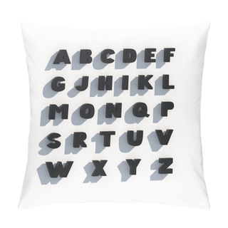 Personality  Font 3D Illustration, Big Letters Standing Pillow Covers