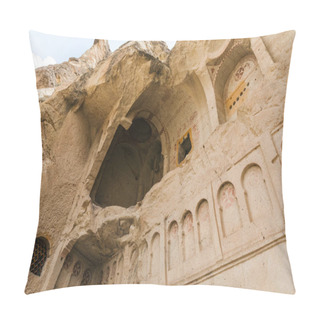Personality  Low Angle View Of Beautiful Cave Church In Goreme National Park, Cappadocia, Turkey Pillow Covers