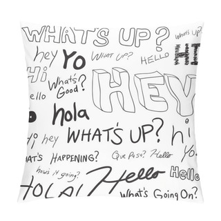 Personality  Greeting Doodles Pillow Covers