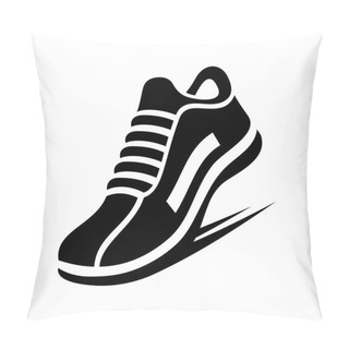 Personality  Running Shoe Icon. Vector Pillow Covers