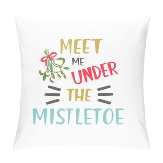 Personality White Mistletoe Card Pillow Covers