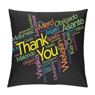 Personality  Thank You Word Cloud Concept Background Pillow Covers