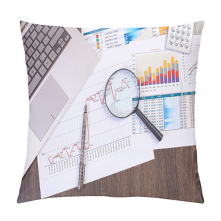 Personality  Businessman Workplace With Papers Pillow Covers