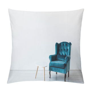Personality  Comfortable Armchair Near Coffee Table In Living Room  Pillow Covers