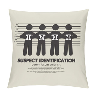 Personality  Suspect Identification Graphic Symbol Vector Illustration Pillow Covers