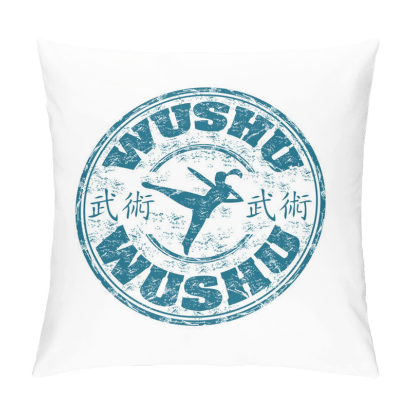 Personality  Wushu grunge rubber stamp pillow covers