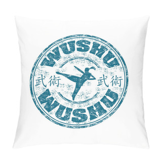 Personality  Wushu Grunge Rubber Stamp Pillow Covers